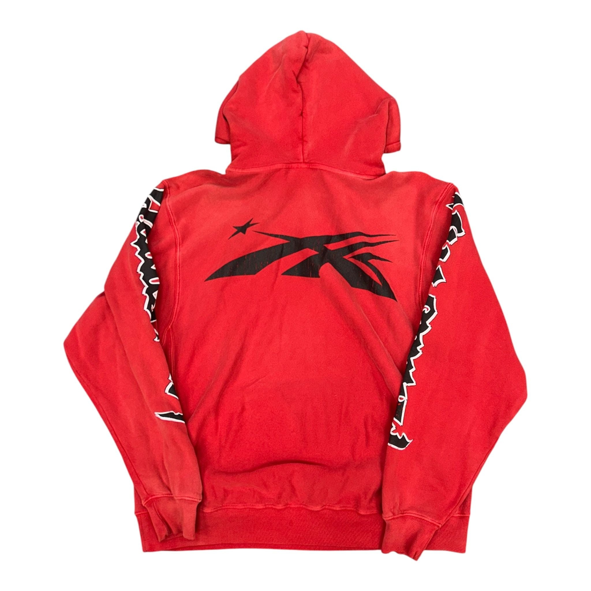 Hellstar Halloween Skeleton Airbrushed Hoodie Red - Preowned