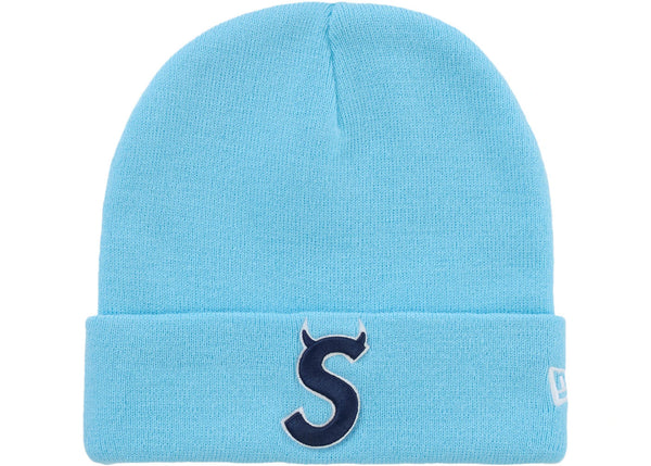 Supreme New Era Devil S Logo Beanie Light Blue