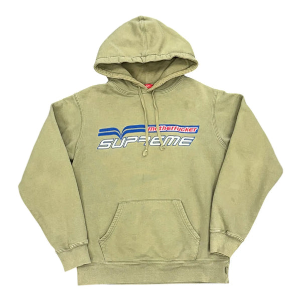 Supreme Motherfucker Hooded Sweatshirt Light Olive - Preowned