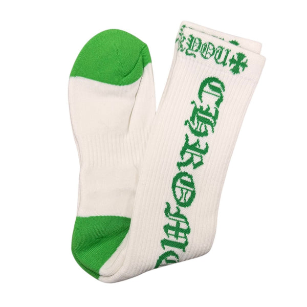 Chrome Hearts Fuck You Socks (White/Green)