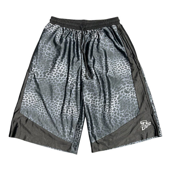 Triple 7's Leopard Lounge Short (Grey/Black)