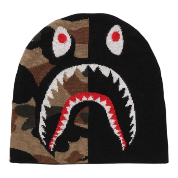 Bape 1st Camo Shark Knit Cap (Black)