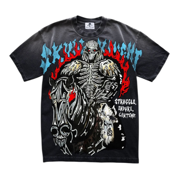 Warren Lotas Skull Knight Tee (Sunfaded Black)