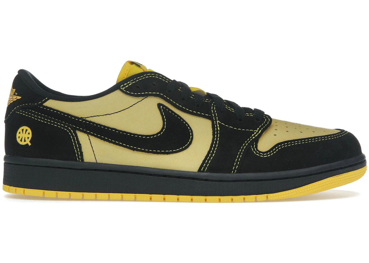 Jordan 1 Retro Low OG Quai 54 Black Tour Yellow Red