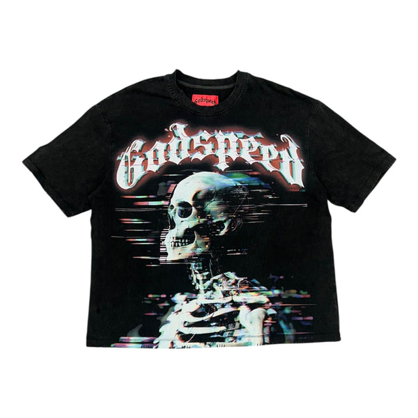 Godspeed Glitchy Tee (Black) - Preowned