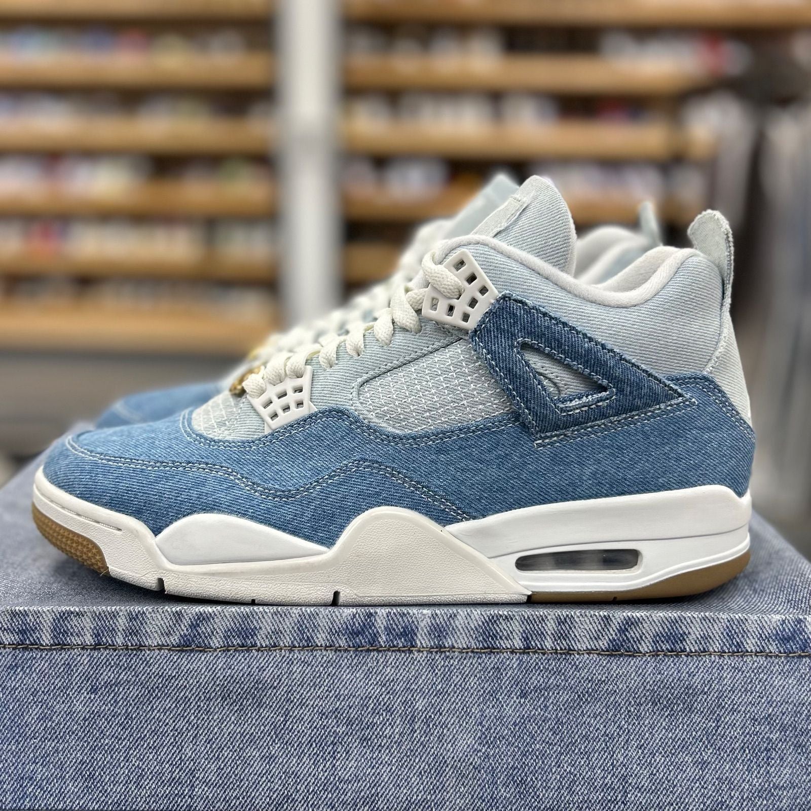 Jordan 4 Retro TEX Denim Worn Blue (Women's) - Preowned