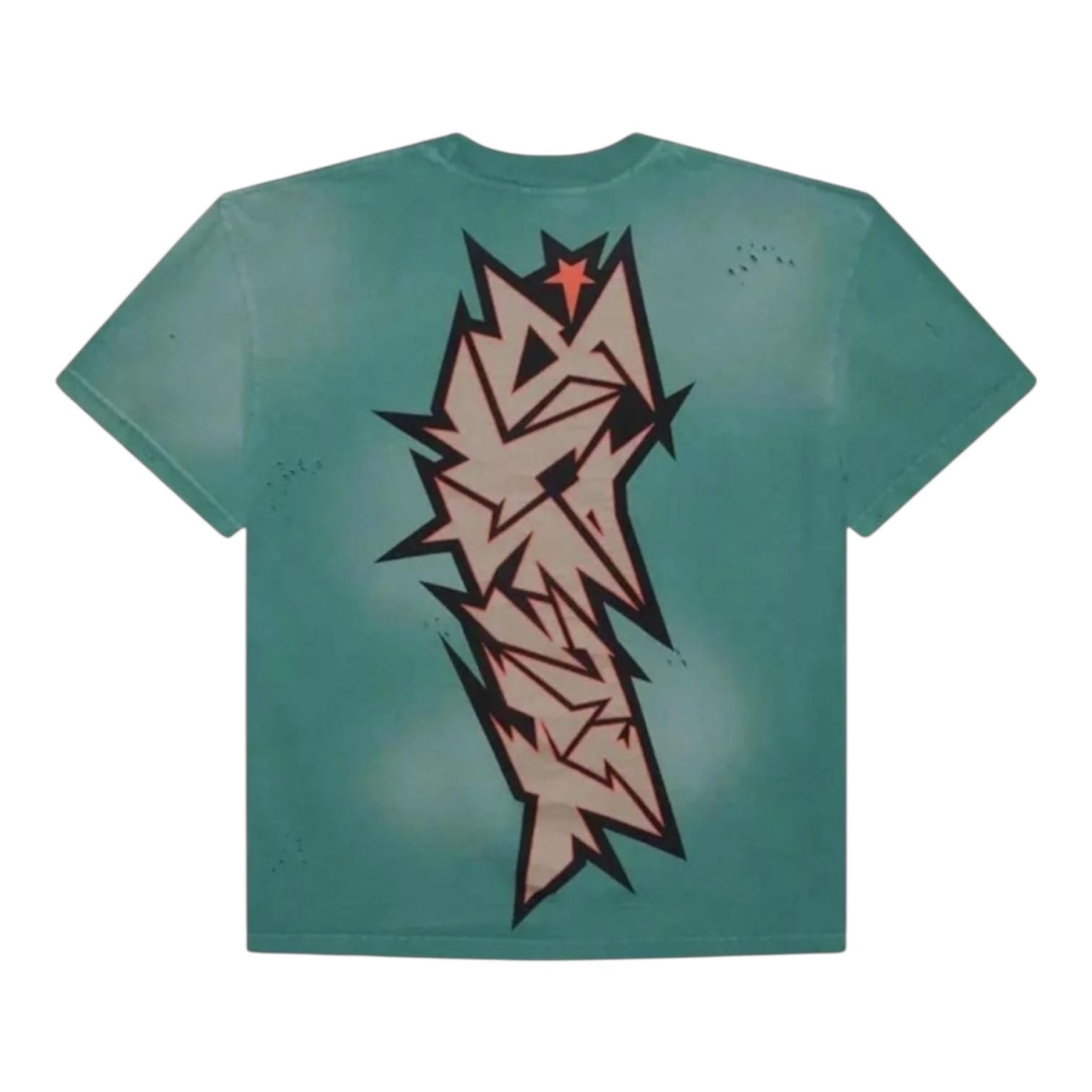 Hellstar Crack Print Tee Green