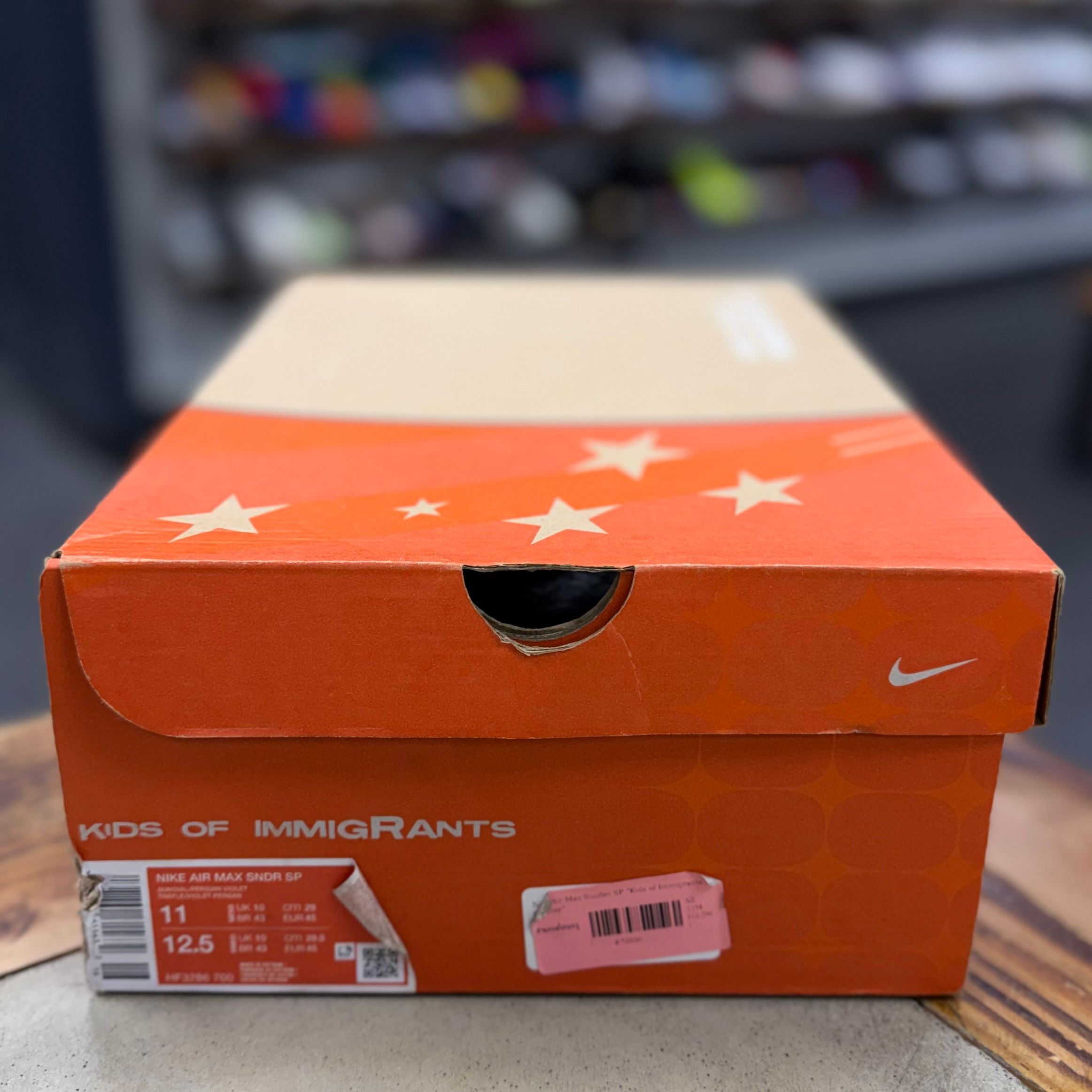 BRAND NEW STEAL - Nike Air Max Sunder SP Kids of Immigrants Sunrise