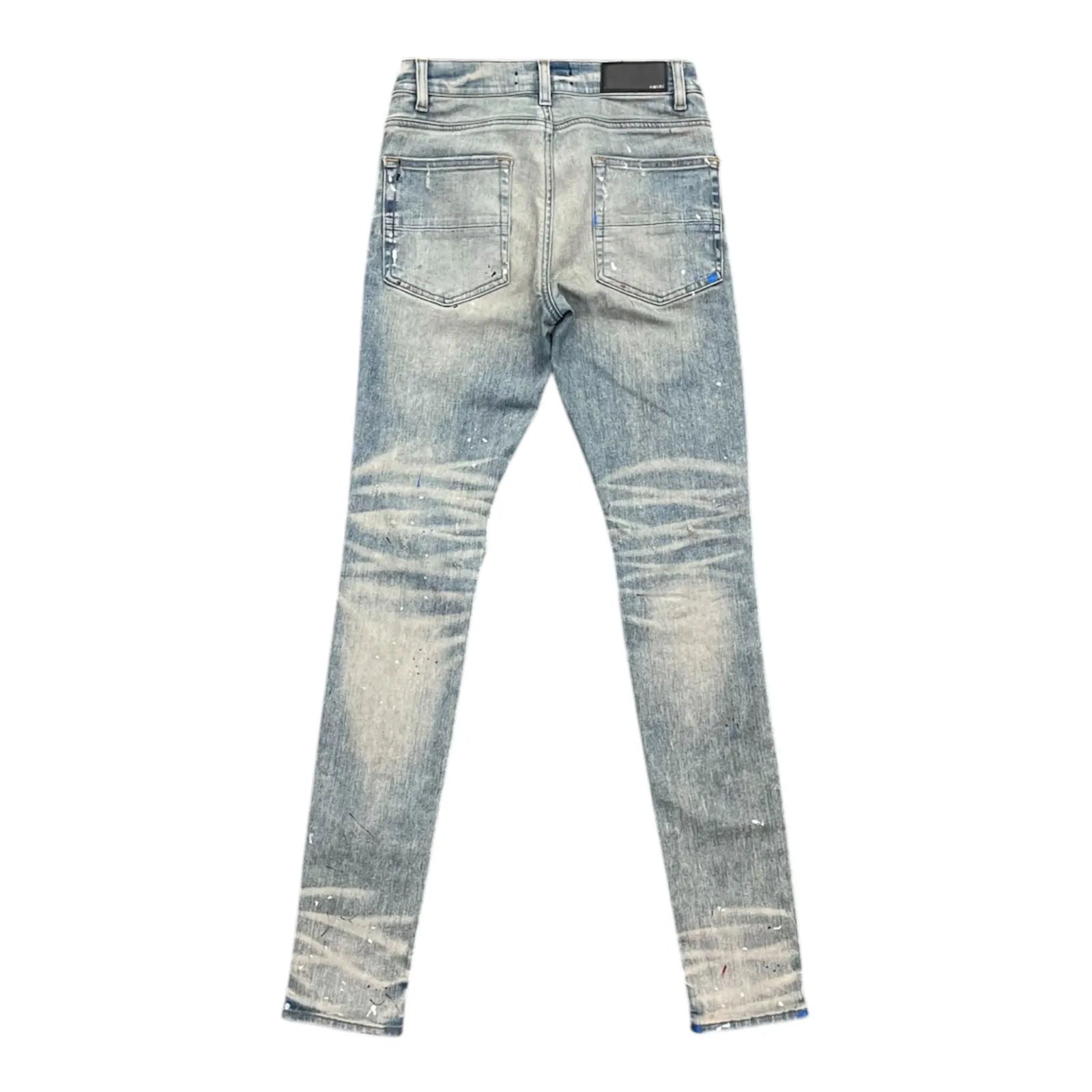 Amiri Paint Splatter Thrasher Blowout Jeans (Spotted Indigo) - Preowned