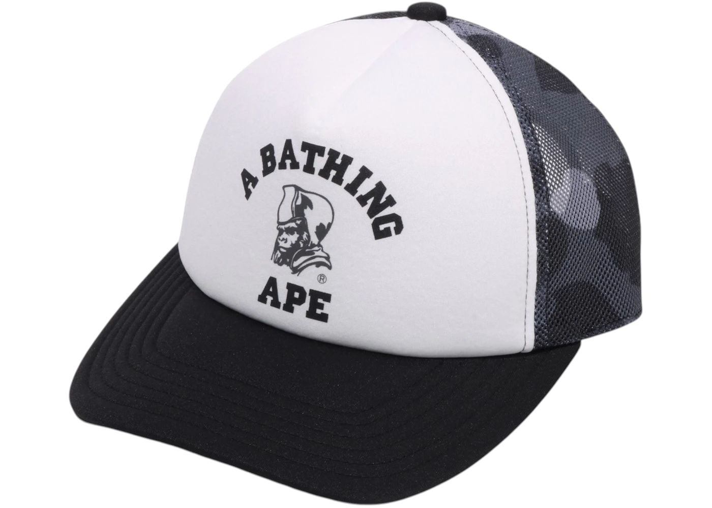 BAPE Color Camo General Mesh Cap Black - Preowned