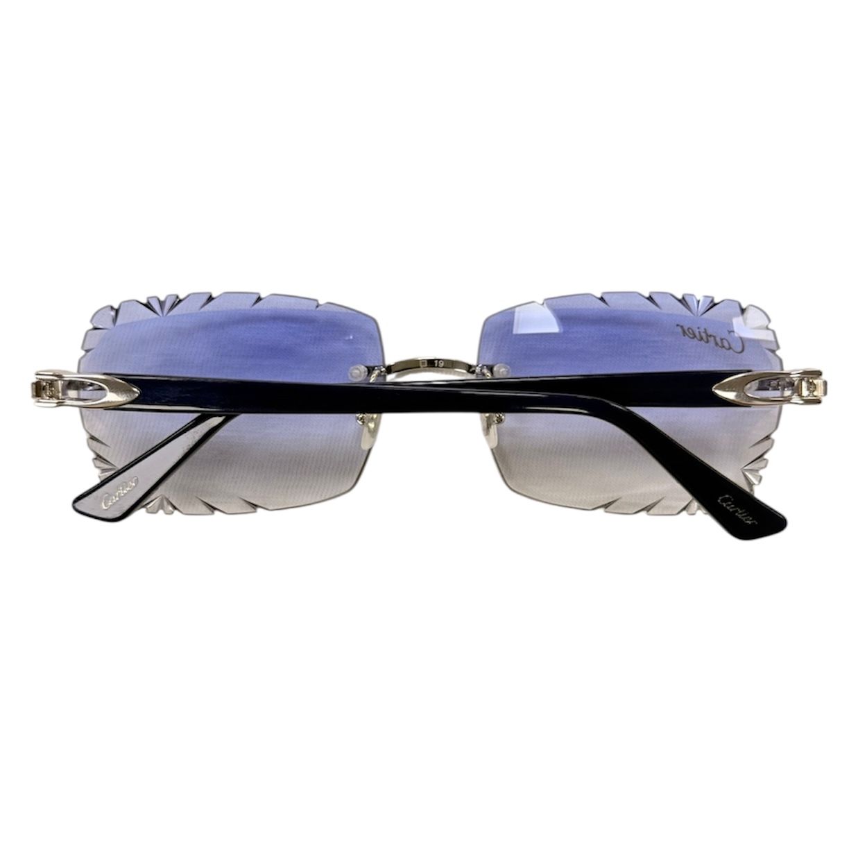 Cartier Glasses (Blue Acetate Sticks/Blue Diamond Cut Lenses)