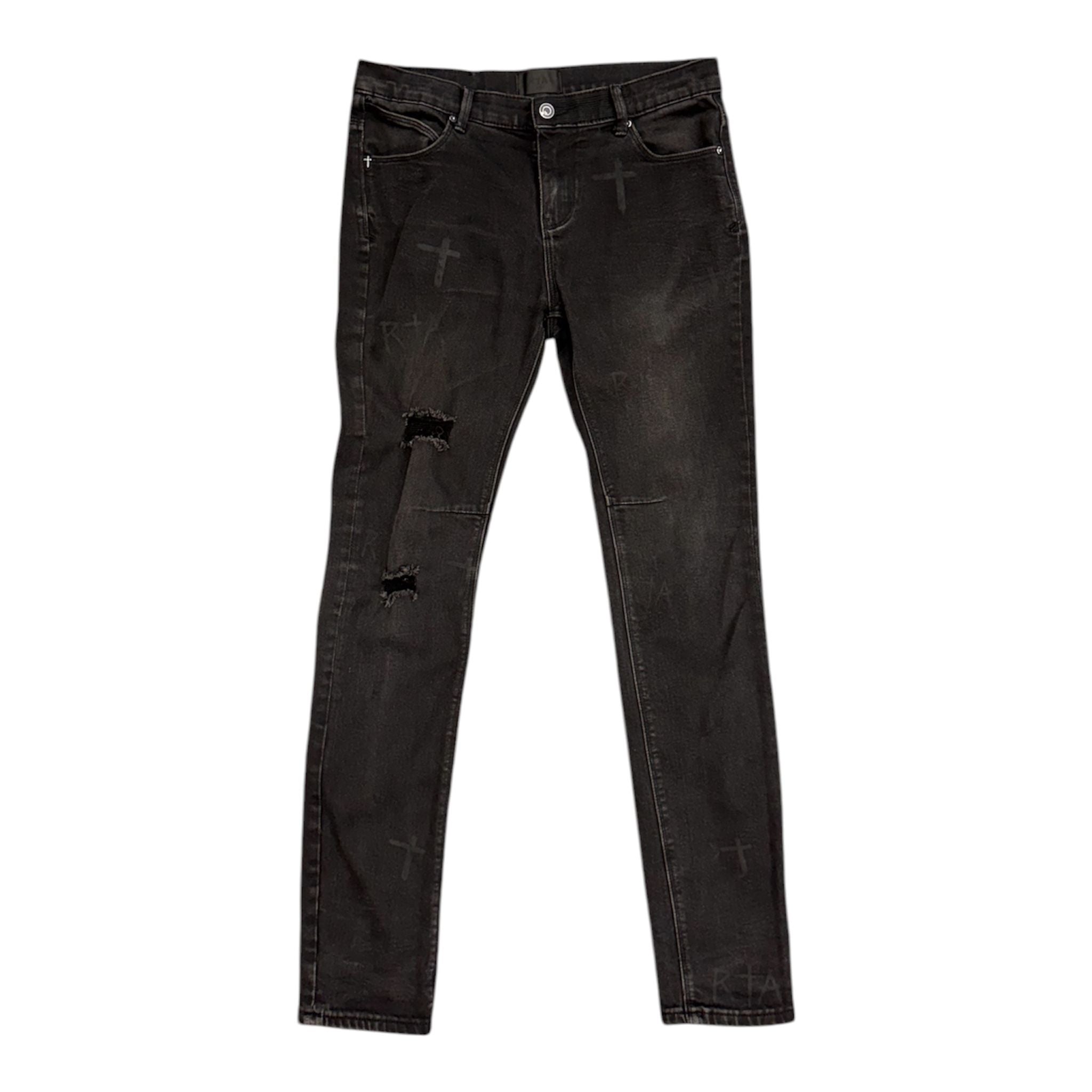 RTA Bryant Skinny Jean (Black Graphic) - Preowned