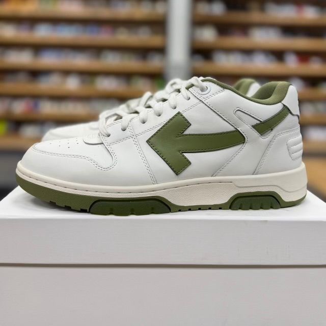 Off-White Out Of Office Calf Leather White Sage - Preowned