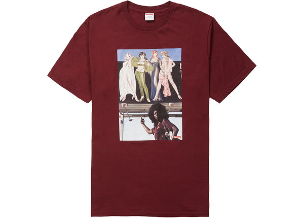 Supreme American Picture Tee Burgundy - Preowned