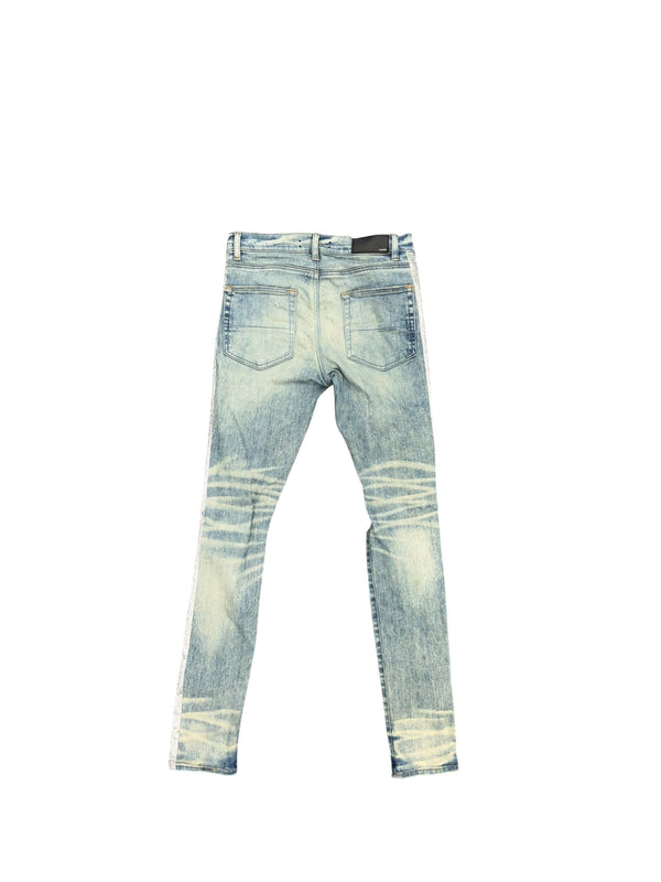 Amiri Glitter Stripe Track Jeans (Clay Indigo) - Preowned