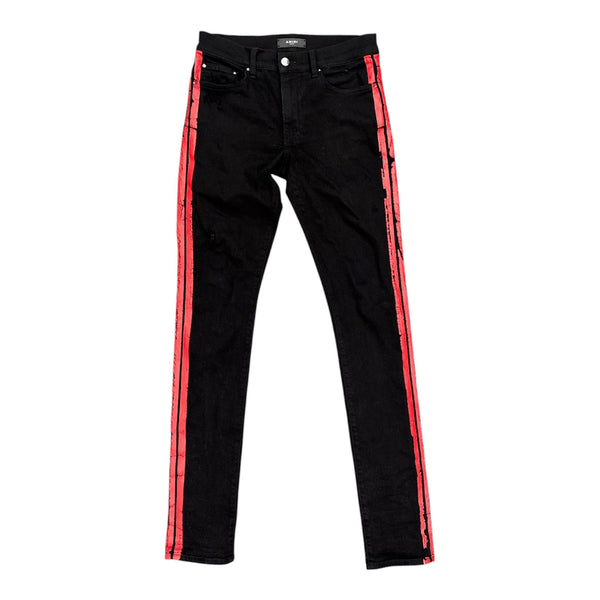 Amiri Track Jeans (Black/Red) - Preowned