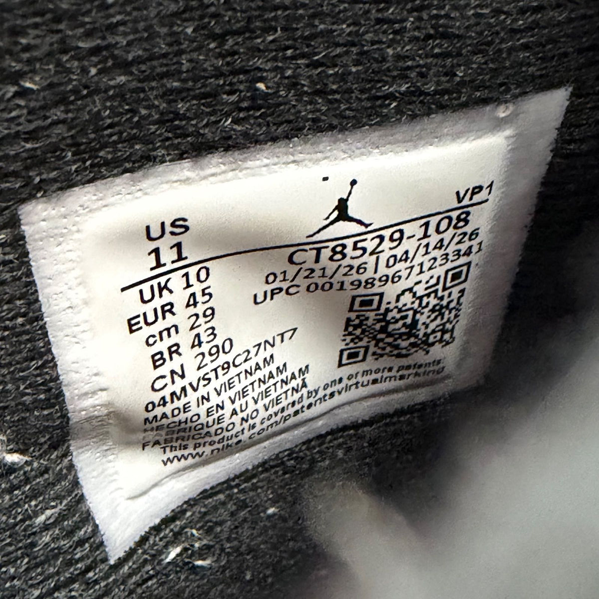 Jordan 6 Retro Oreo (2026) - Preowned