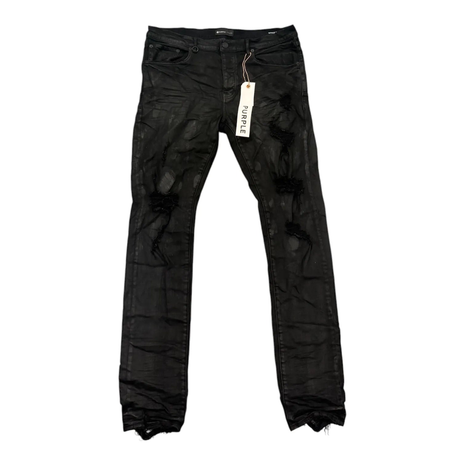 Purple Brand Waxed Jeans (Black)