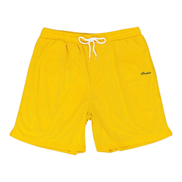 Sinclair Mini Script Mesh Shorts (Yellow)