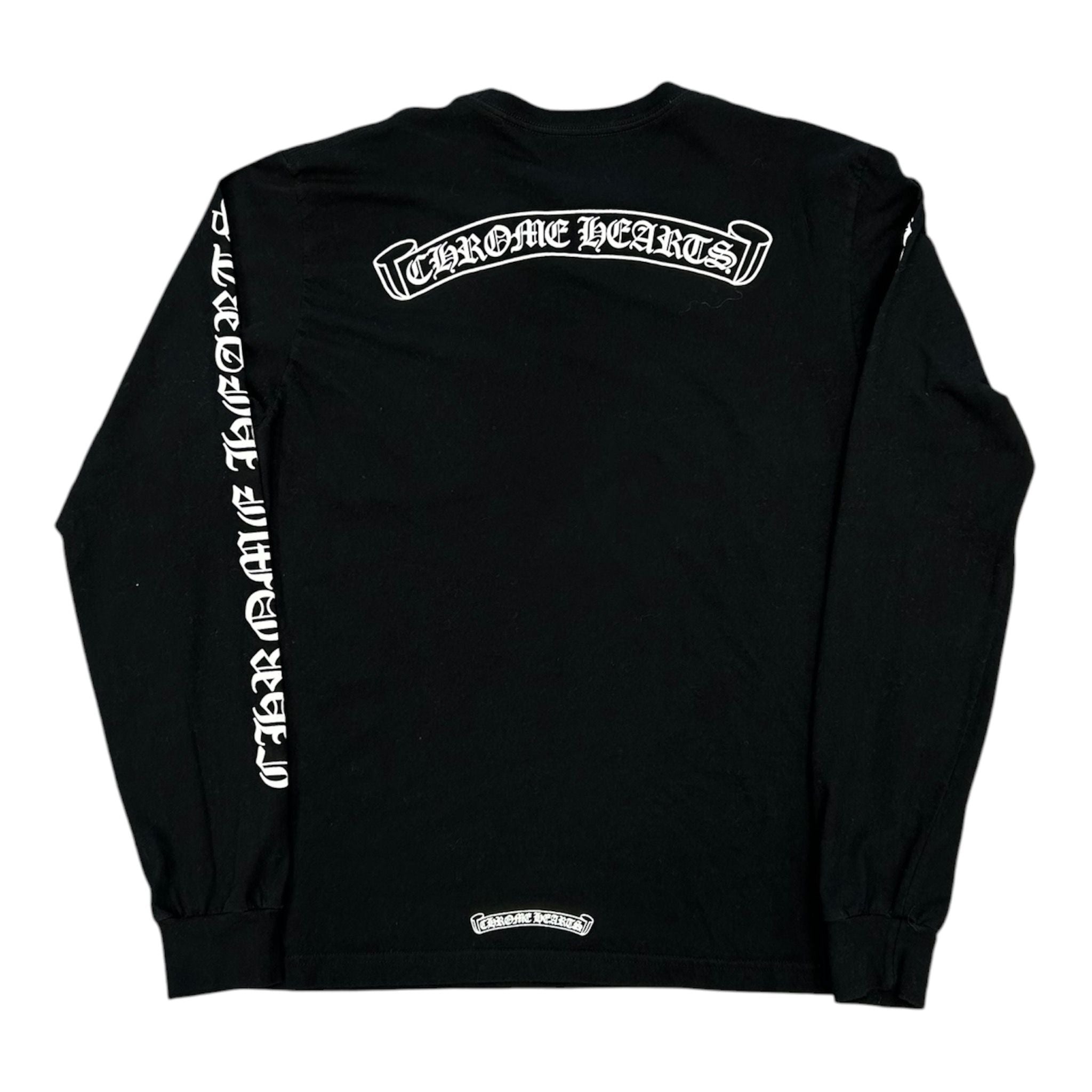 Chrome Hearts Scroll Logo L/S Tee (Black) - Preowned