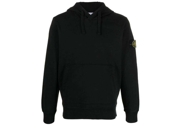Stone Island Logo Patch Hoodie Black - Preowned